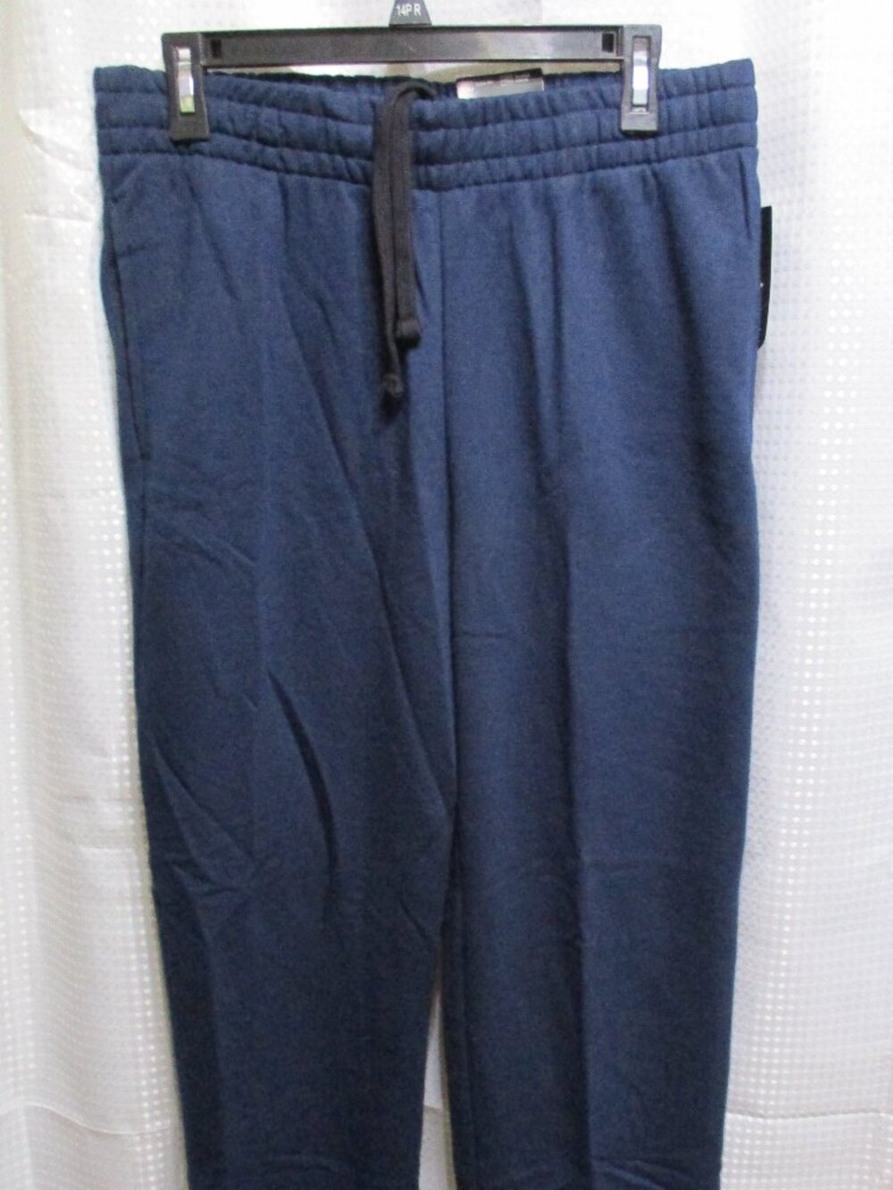 NWT Xersion Navy Blue Quick-Dri Drawstring Waist Open Leg Men Fleece Pants Sz M